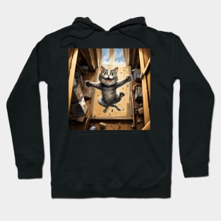 Jumping tabby cat Hoodie